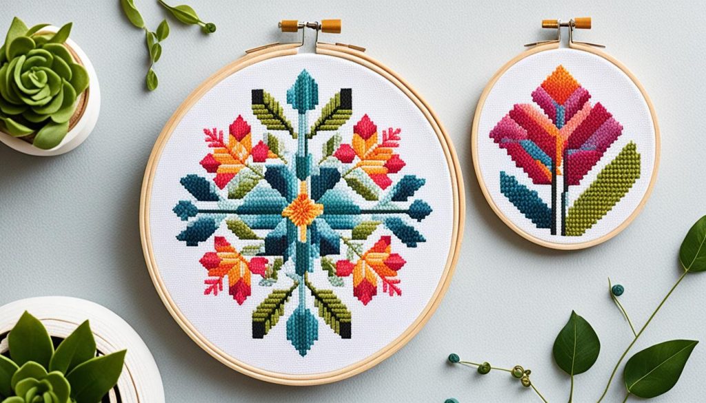 contemporary cross stitching