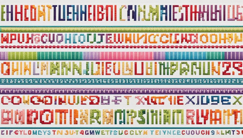 cross stitch alphabets