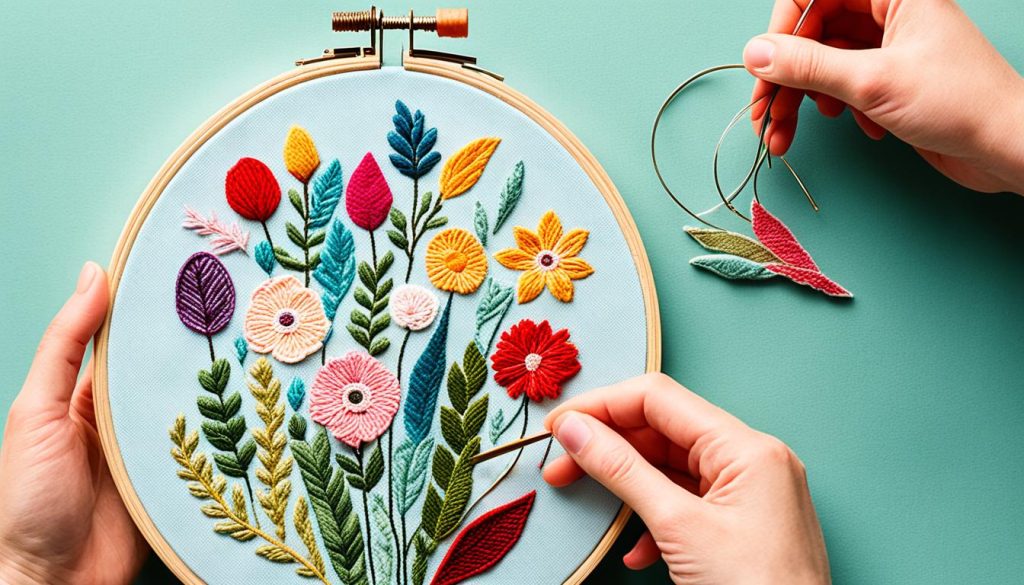 Embroidery hoop art