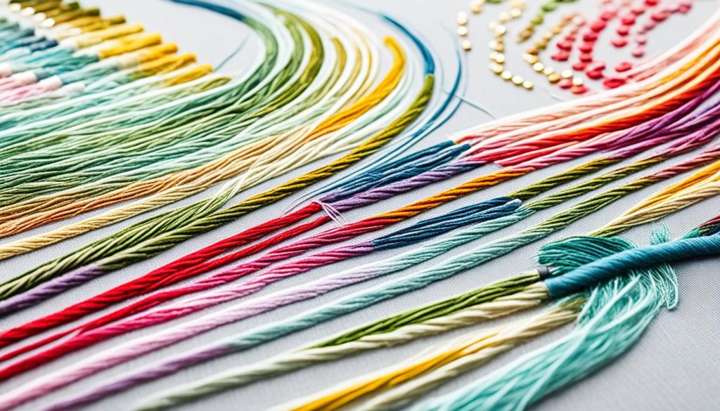 Embroidery threads and techniques