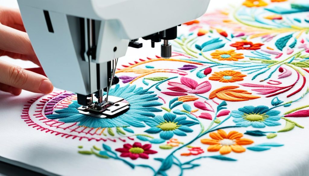 Machine embroidery