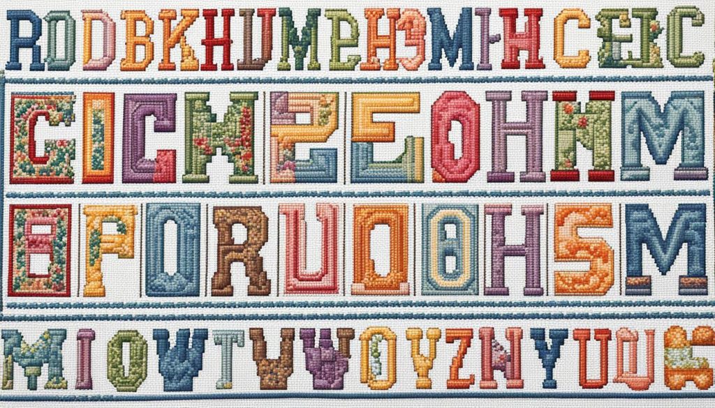 cross stitch alphabets