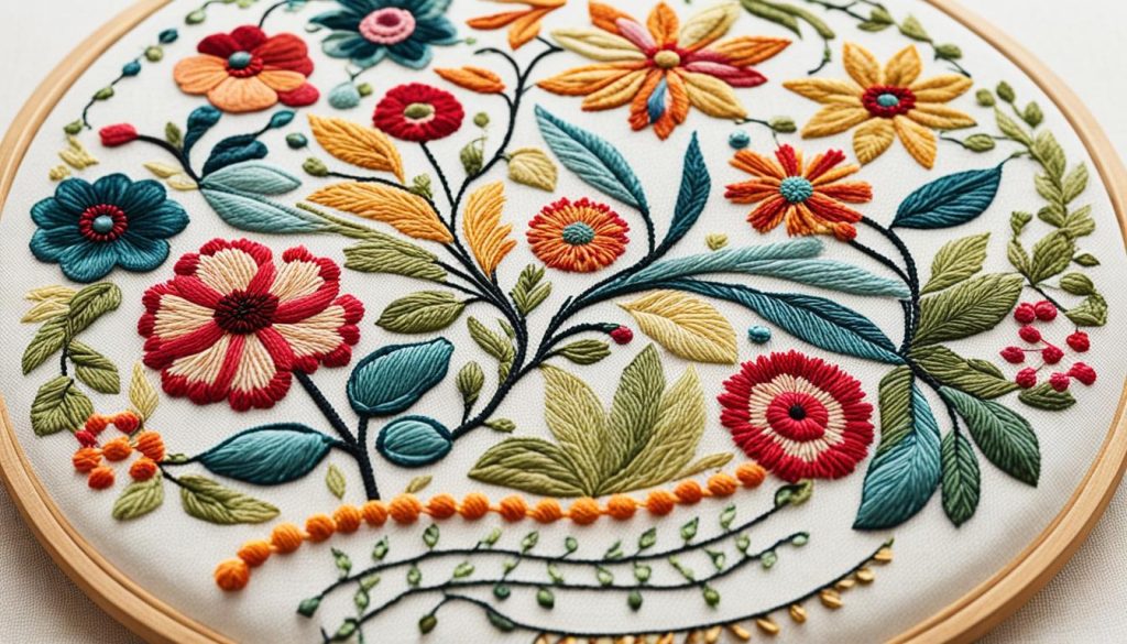 Embroidery styles and techniques