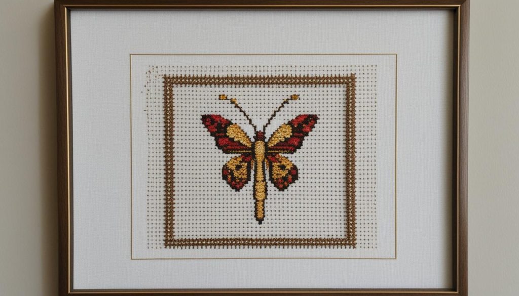 Cross stitch mounting