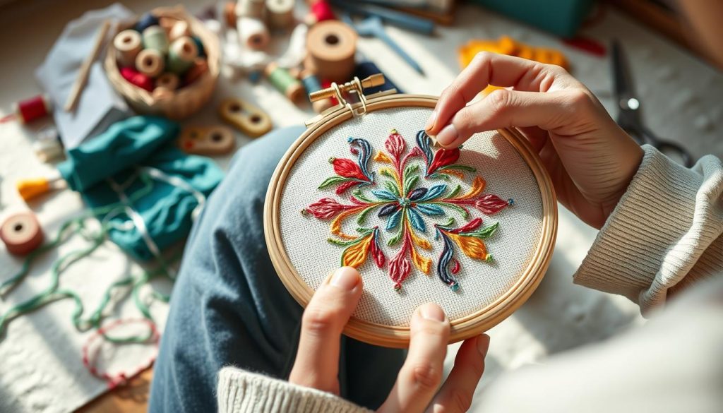 cross stitch motor skills