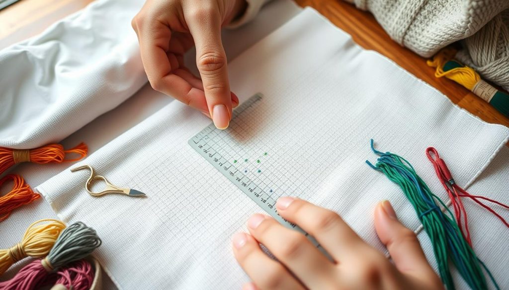 measuring cross stitch fabric