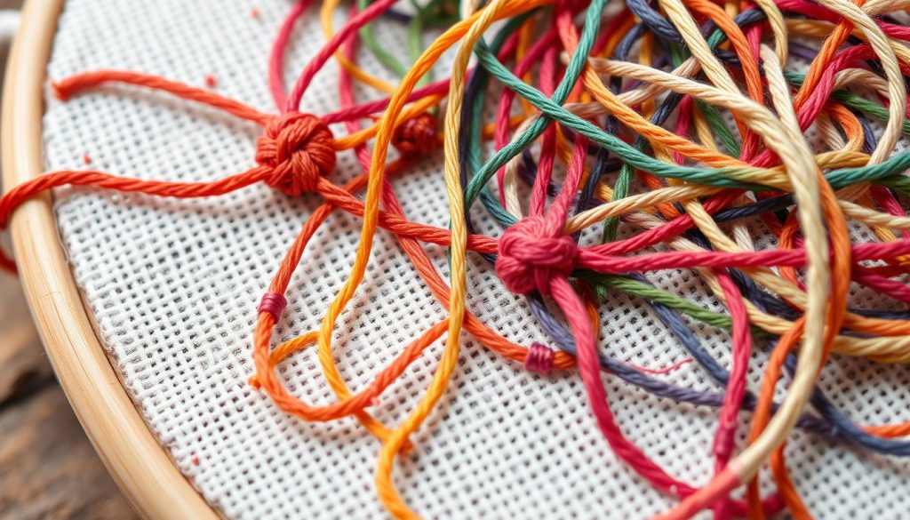 cross stitch knots