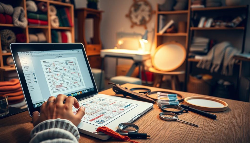 cross stitch chart editing